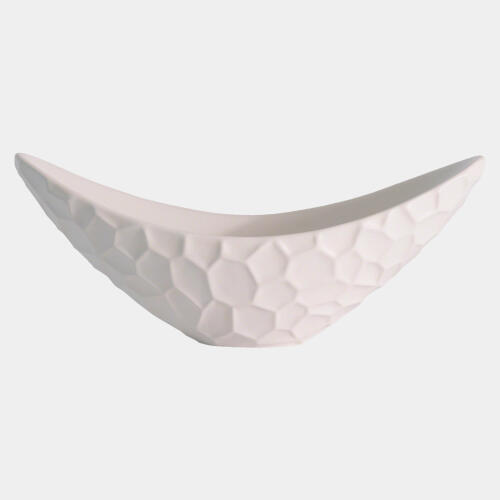 Honeycomb Bowl-Matte White