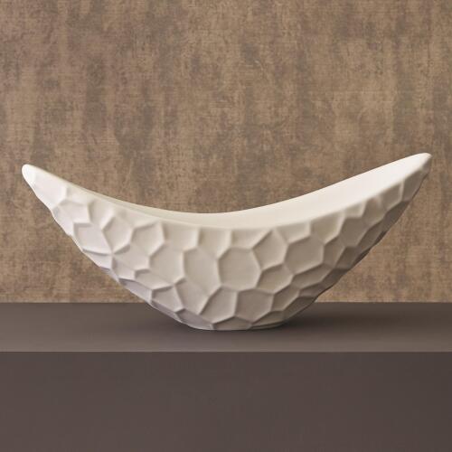 Honeycomb Bowl-Matte White