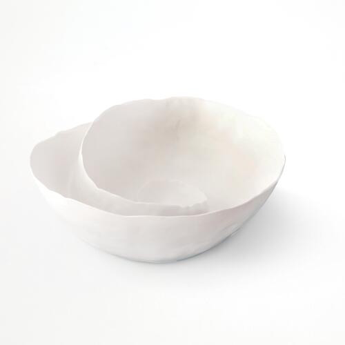 Spiral Bowl-Matte White