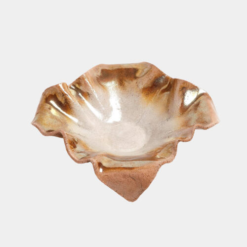 Bardol Folded Ripple Bowl-Raku