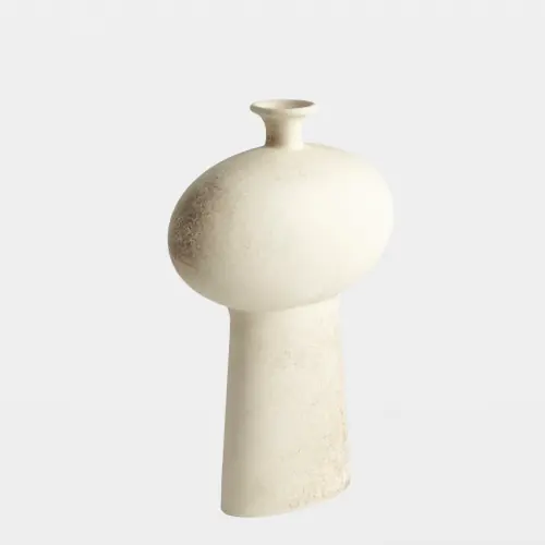 Folk Oval Drum Vase