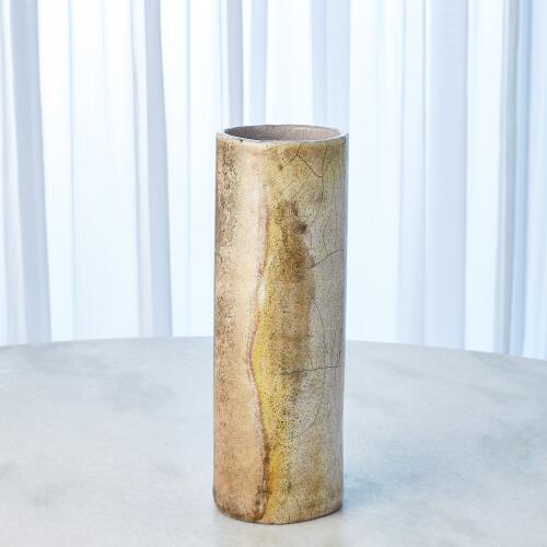 Golden Raku Vase