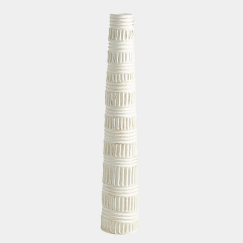 Totem Vase-Antique White