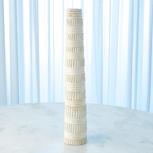 Totem Vase-Antique White