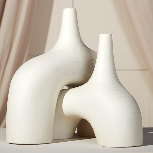 Stretch Vase-Cream Stone