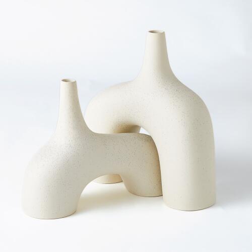 Stretch Vase-Cream Stone