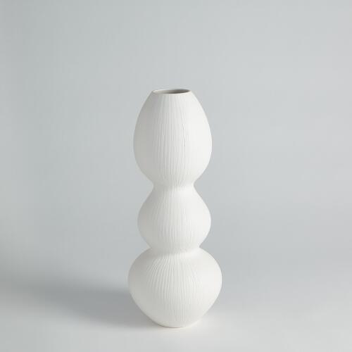 Torch Vase-Matte White