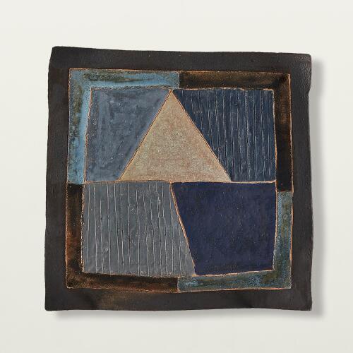 Indigo Abstract Platter-B
