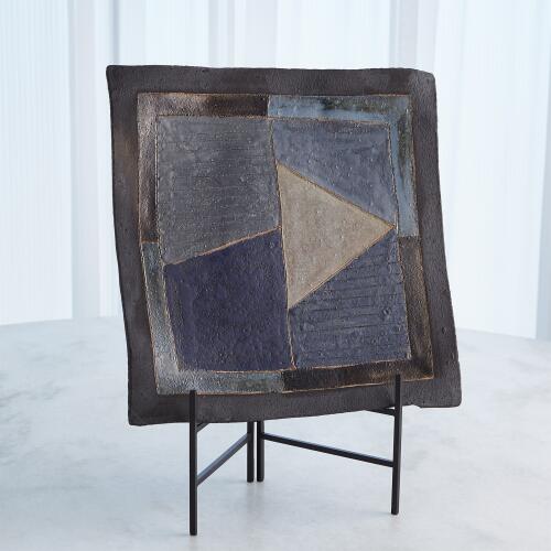 Indigo Abstract Platter-B