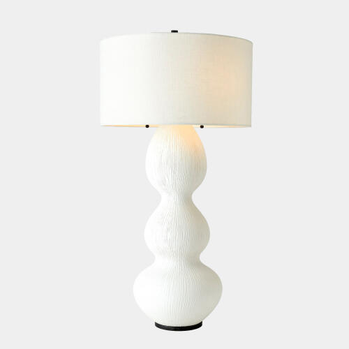 Torch Table Lamp-Matte White