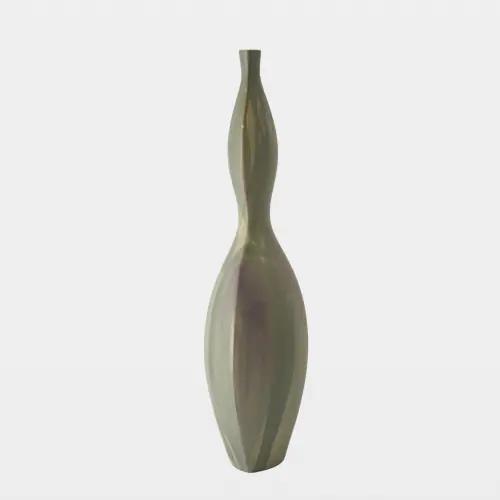 Helios Vase-Washed Green-Lg