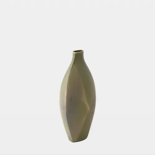 Helios Vase-Washed Green-Sm