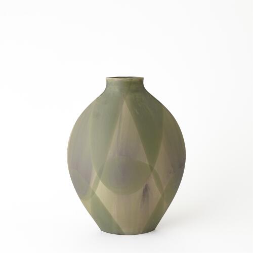Helios Vase-Washed Green-Sm