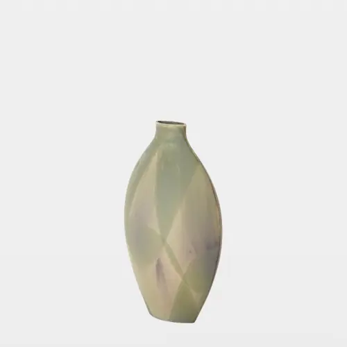 Helios Vase-Washed Green-Sm