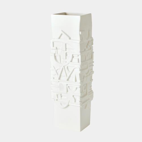 Totem Vase-Matte White