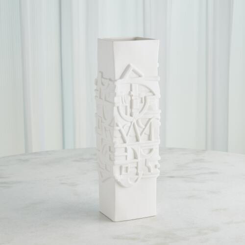 Totem Vase-Matte White
