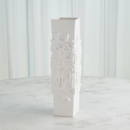 Totem Vase-Matte White