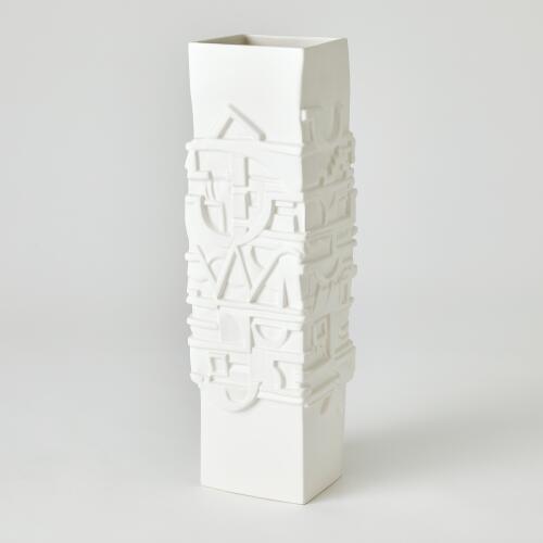 totem vase-matte white