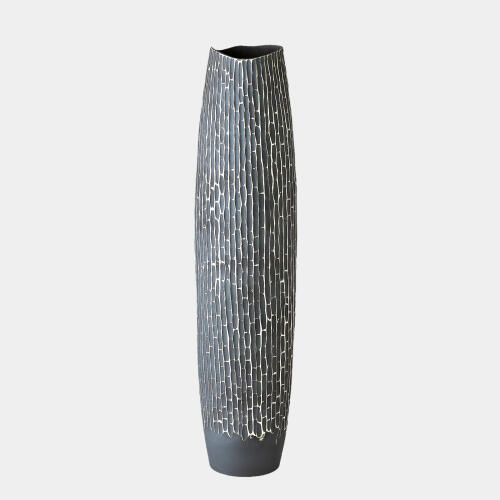 Caddo Horsetail Vase-Gray