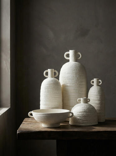 Sahara Vase-White-Squat