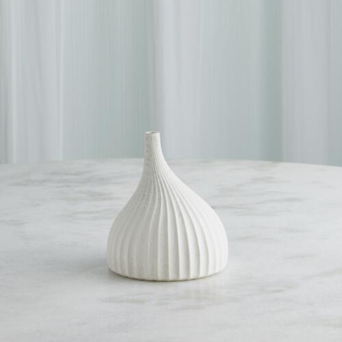 Dewdrop Vase-White-Sm