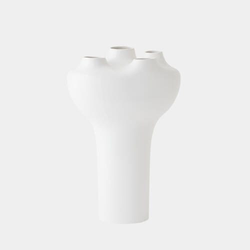 Geyser Vase-White