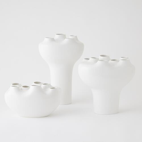 Geyser Vase-White