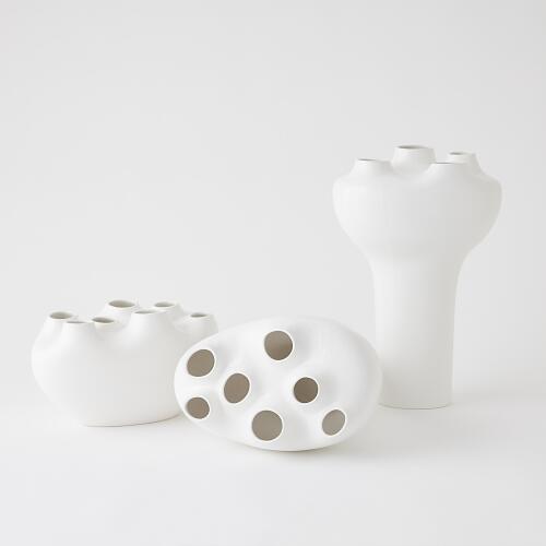 Geyser Vase-White