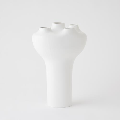 Geyser Vase-White