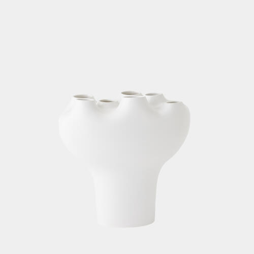 Geyser Vase-White