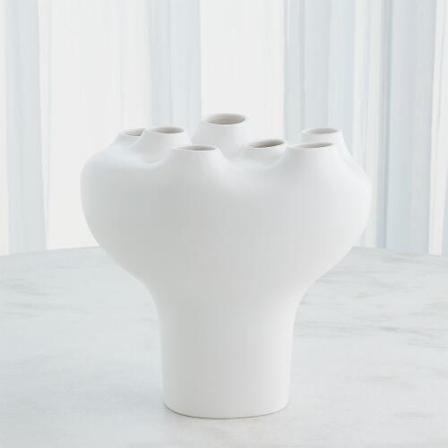 Geyser Vase-White