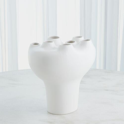 Geyser Vase-White