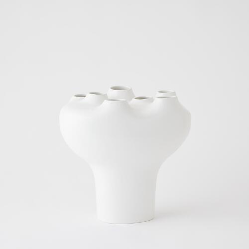 Geyser Vase-White