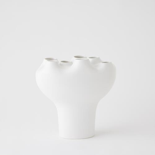 Geyser Vase-White