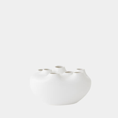 Geyser Vase-White