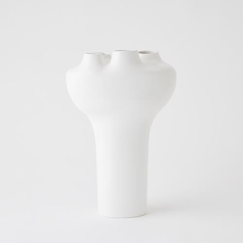 Geyser Vase-White