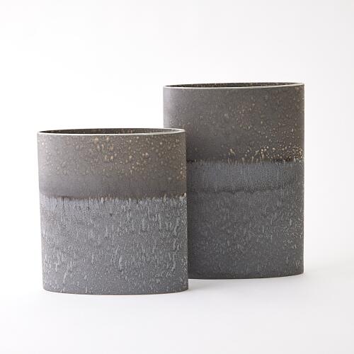 Tuba Vase-Reactive Grey