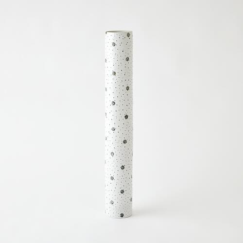 Spotted Tube Vase-White w/Black Spots