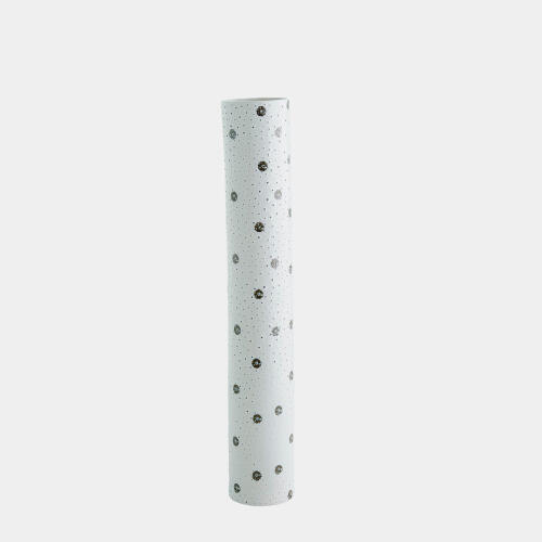 Spotted Tube Vase-White w/Black Spots