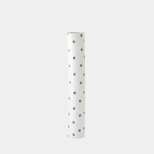 Spotted Tube Vase-White w/Black Spots