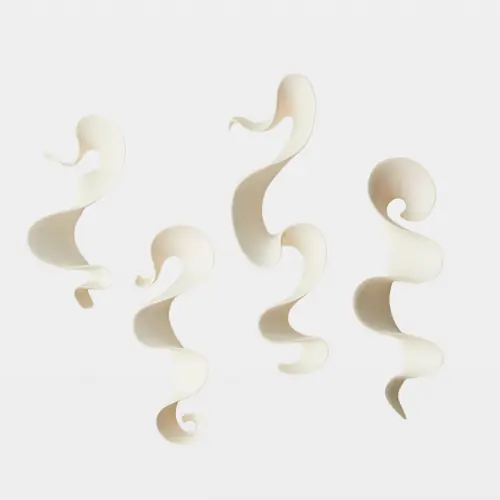 Tempest Wall Ribbon-White