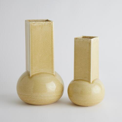 Crocus Vase-Reactive Mustard
