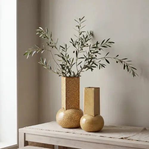 Crocus Vase-Reactive Mustard
