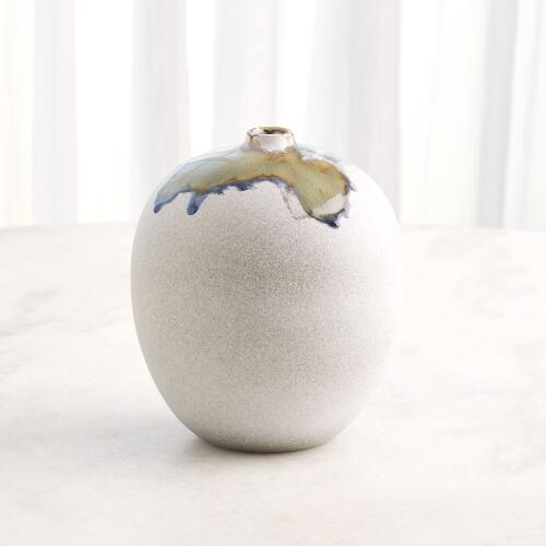 Volcan Vase-Grey/Reactive Green