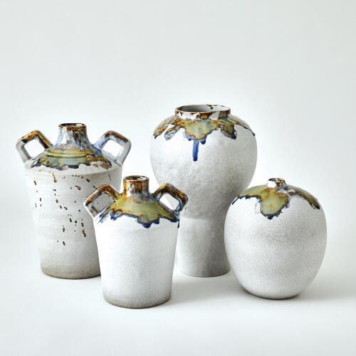 Volcan Vase-Gray/Reactive Green