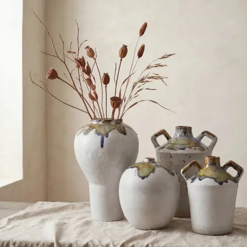 Volcan Vase-Gray/Reactive Green