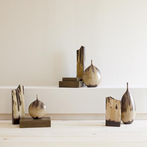 Caspian Column Splash Vase-Umber-Med