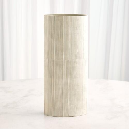 Cross Hatch Vase-Celery