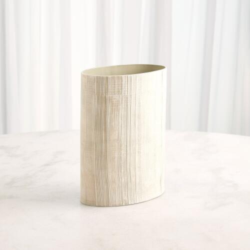 Cross Hatch Vase-Celery