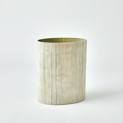 Cross Hatch Vase-Celery
